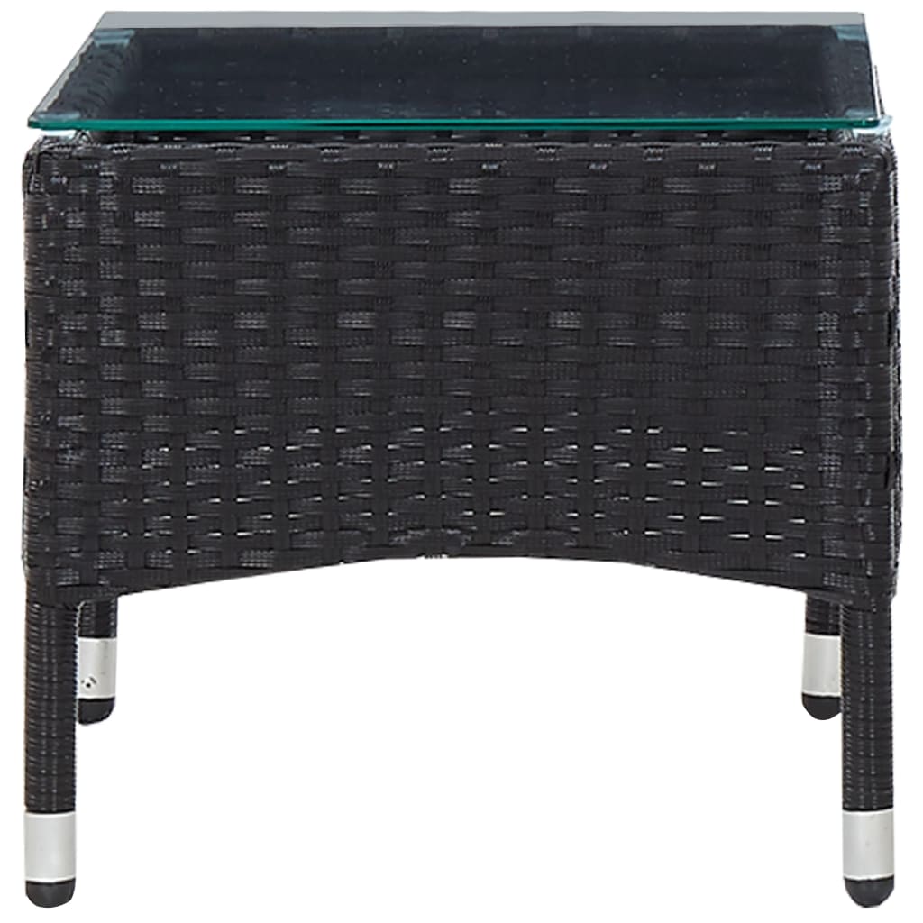 Mesa de centro 60x40x36 cm vime PE preto