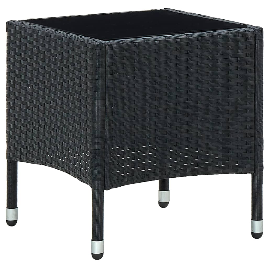 Mesa de jardim 40x40x45 vime PE preto