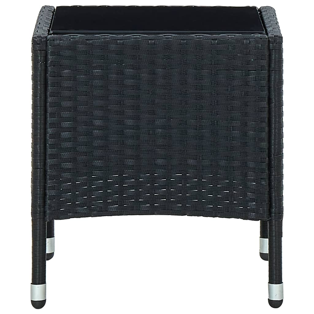 Mesa de jardim 40x40x45 vime PE preto