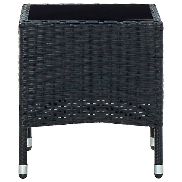 Mesa de jardim 40x40x45 vime PE preto