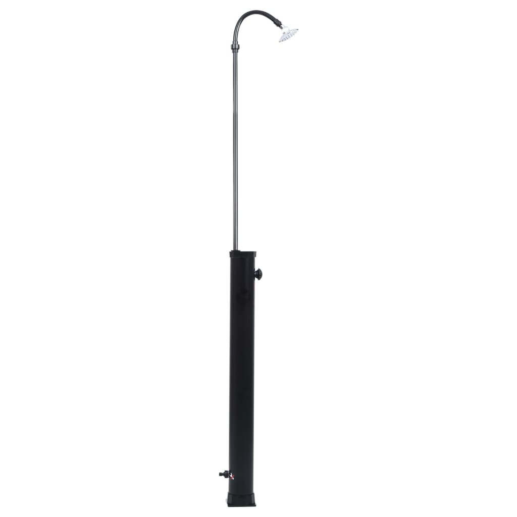 Solar garden shower 215 cm 8 L black