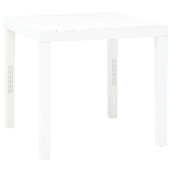 Mesa de jardim 78x78x72 cm plástico branco