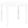 Mesa de jardim 78x78x72 cm plástico branco