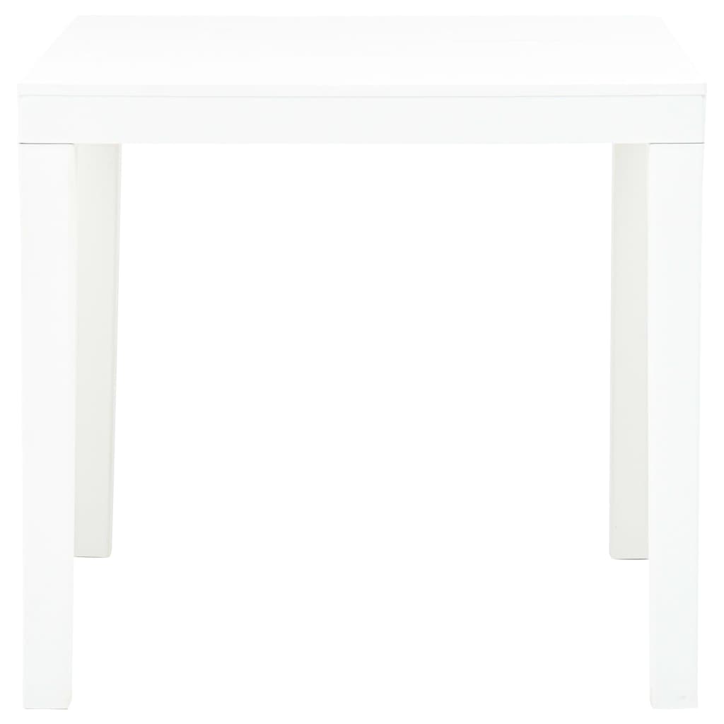 Mesa de jardim 78x78x72 cm plástico branco