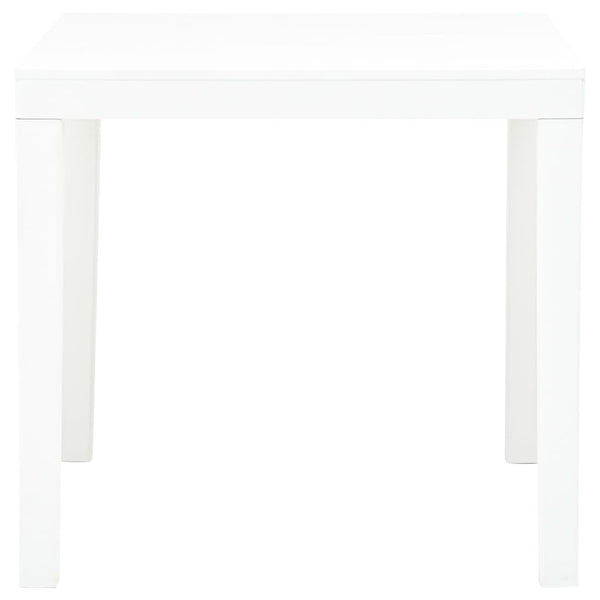 Mesa de jardim 78x78x72 cm plástico branco