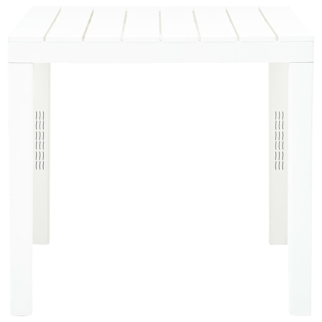 Mesa de jardim 78x78x72 cm plástico branco