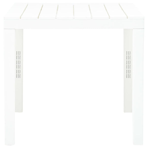 Mesa de jardim 78x78x72 cm plástico branco