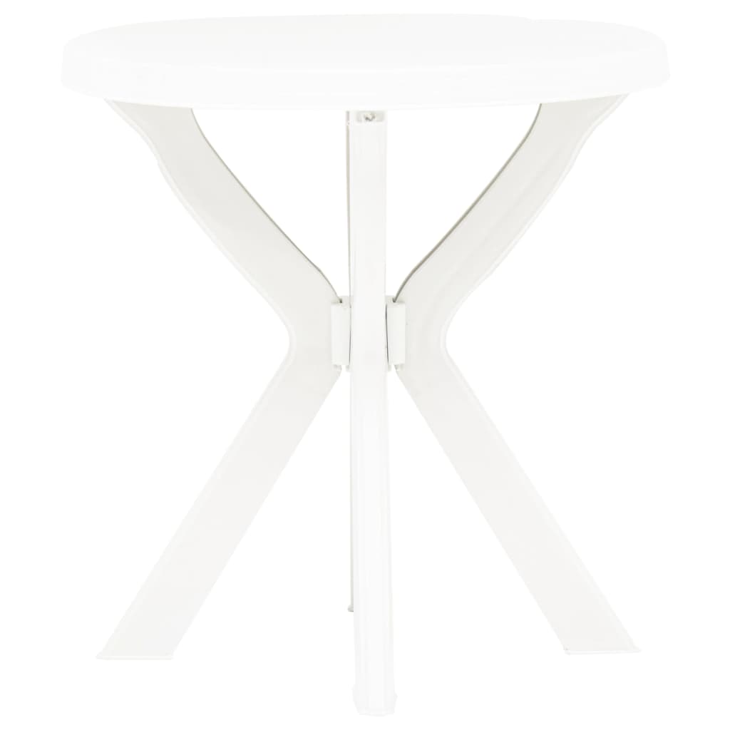 Mesa de bistrô Ø70 cm plástico branco