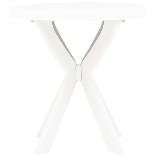 Mesa de bistrô Ø70 cm plástico branco