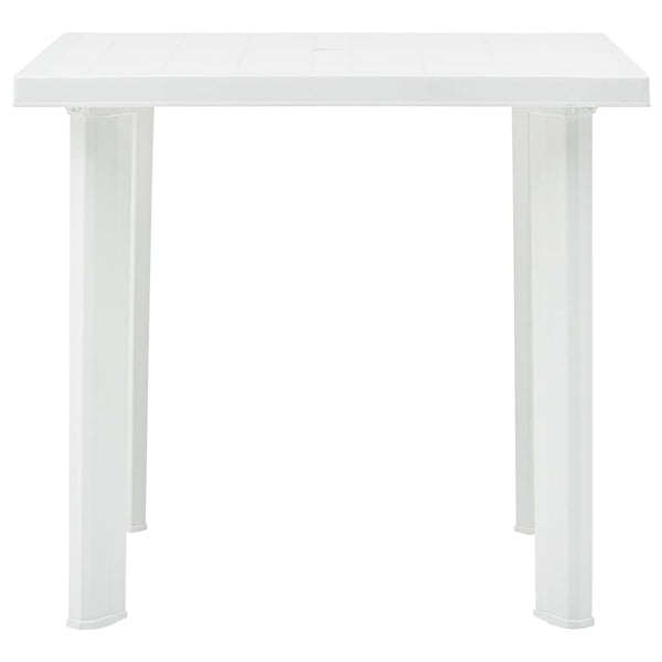 Mesa de jardim 80x75x72 cm plástico branco