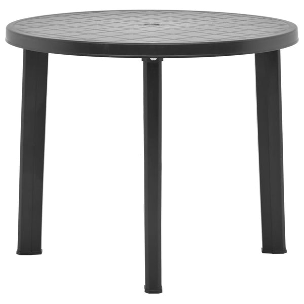 Mesa de jardim 89 cm plástico antracite