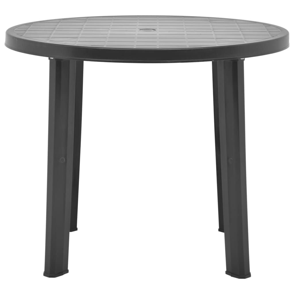 Mesa de jardim 89 cm plástico antracite