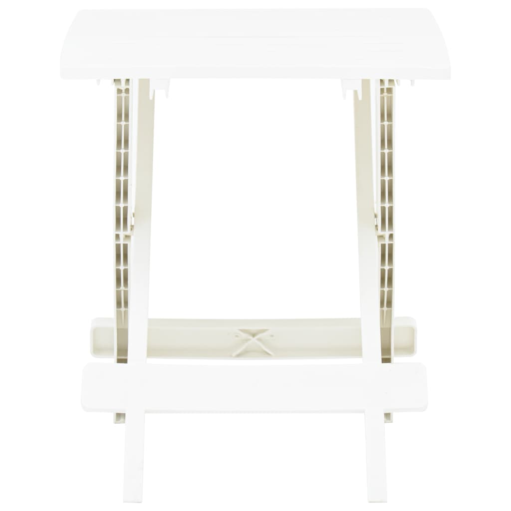 Mesa de jardim dobrável 45x43x50 cm plástico branco