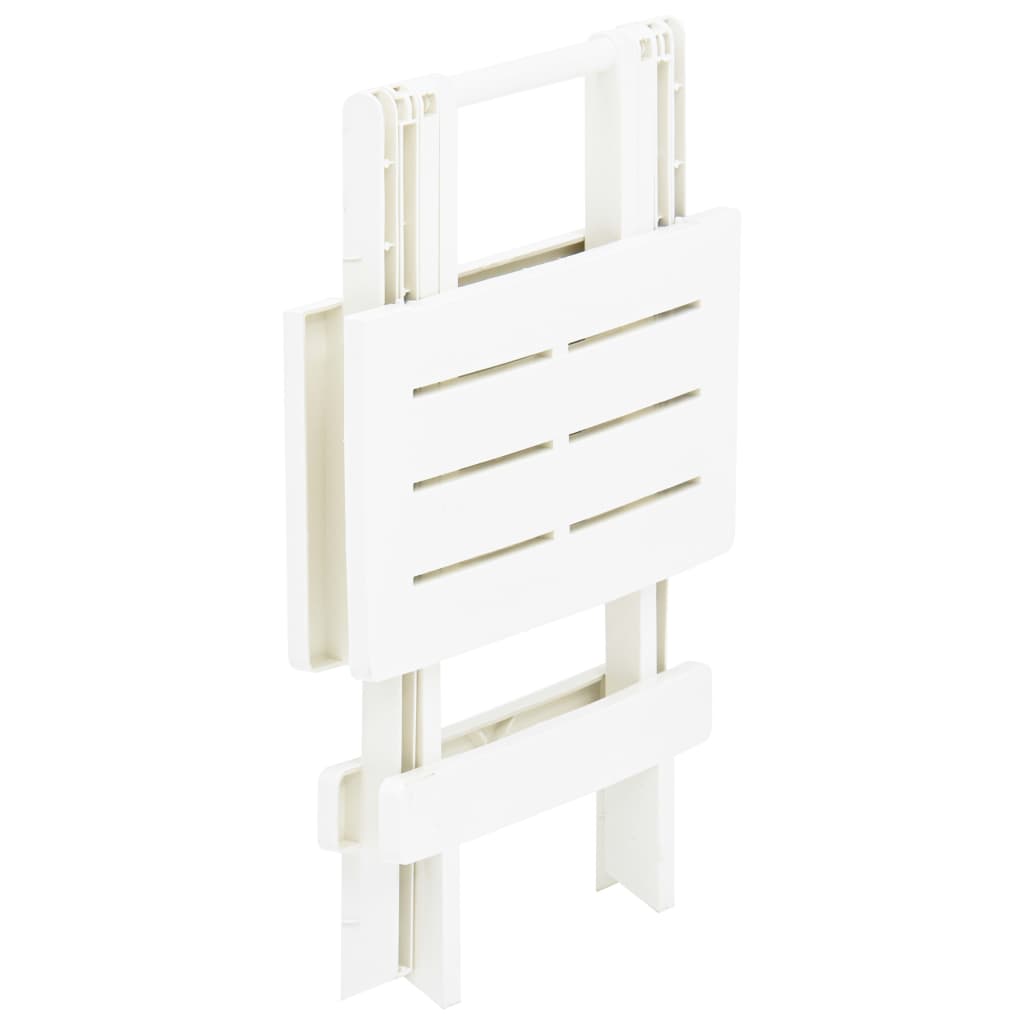 Mesa de jardim dobrável 45x43x50 cm plástico branco