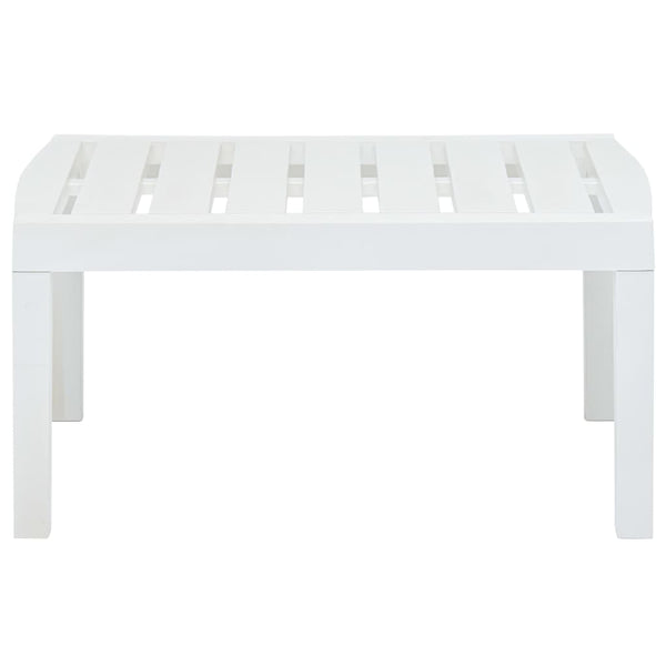 Mesa de jardim 78x55x38 cm plástico branco