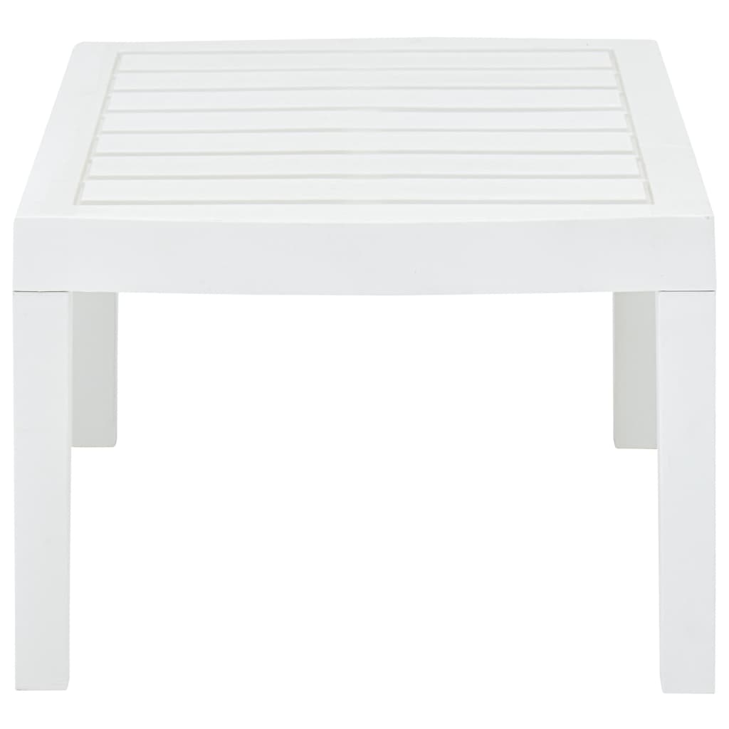 Mesa de jardim 78x55x38 cm plástico branco