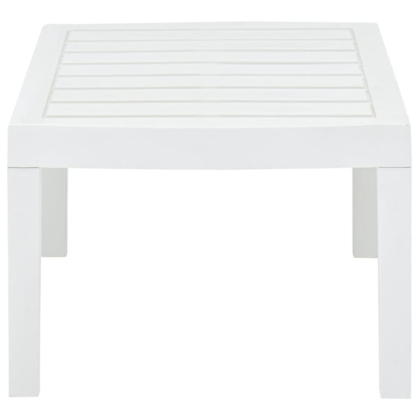 Mesa de jardim 78x55x38 cm plástico branco