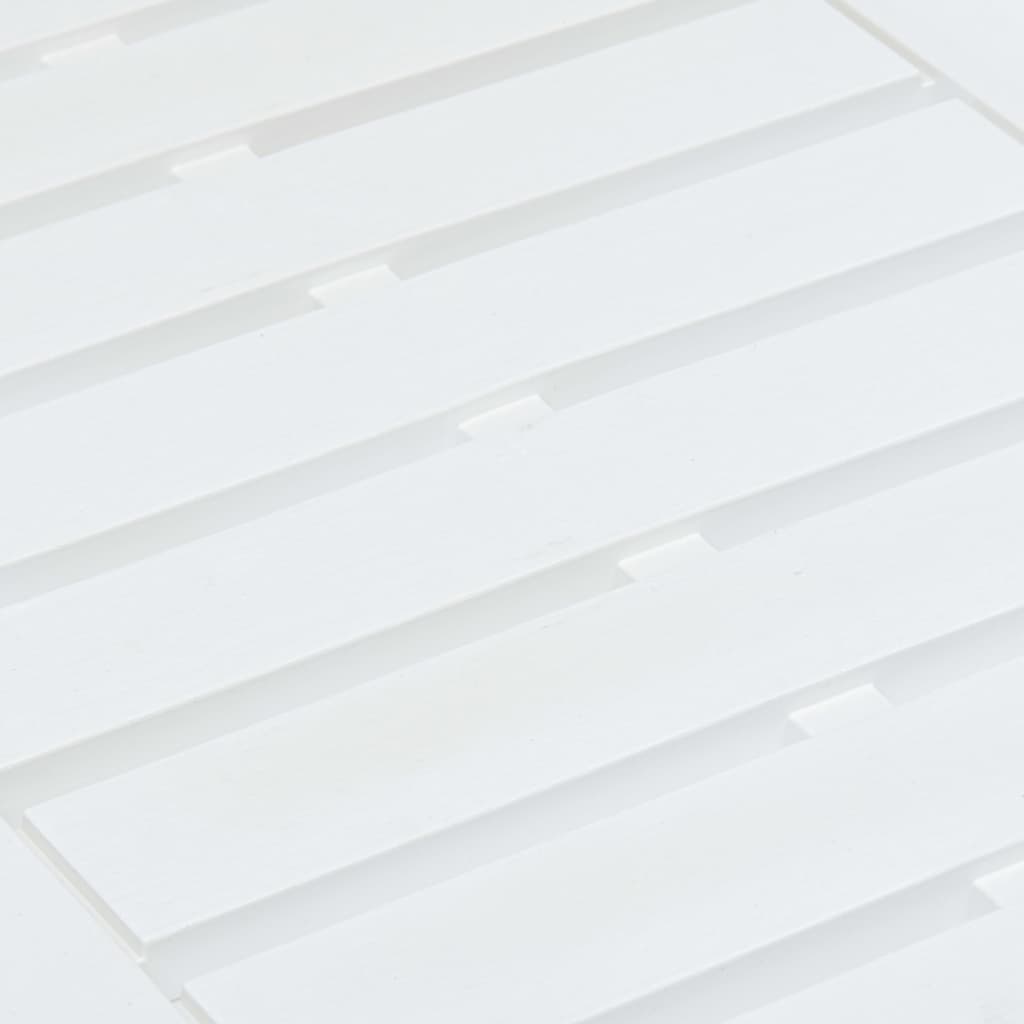 Mesa de jardim 78x55x38 cm plástico branco