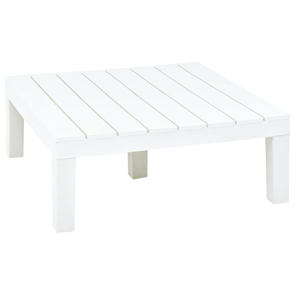 Mesa de jardim 78x78x31 cm plástico branco