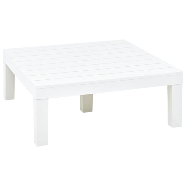 Mesa de jardim 78x78x31 cm plástico branco