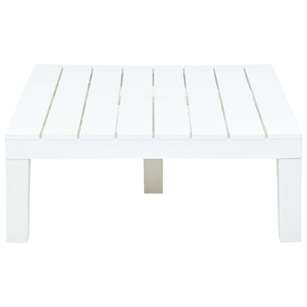 Mesa de jardim 78x78x31 cm plástico branco