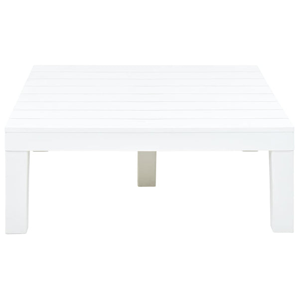 Mesa de jardim 78x78x31 cm plástico branco