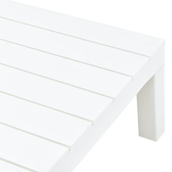 Mesa de jardim 78x78x31 cm plástico branco