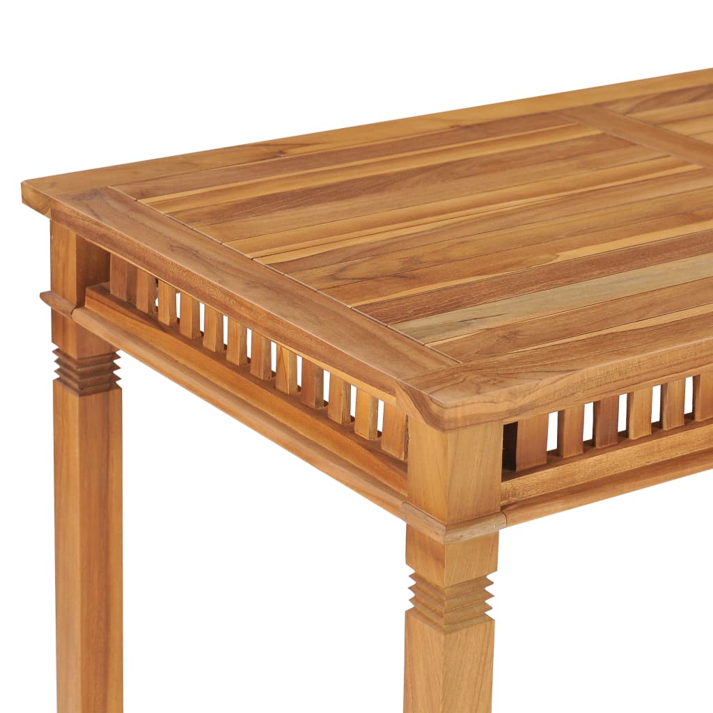 Mesa de jantar para jardim 110x65x80 cm madeira de teca maciça