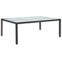 Mesa de jantar p/ exterior 200x150x74 cm vime PE preto