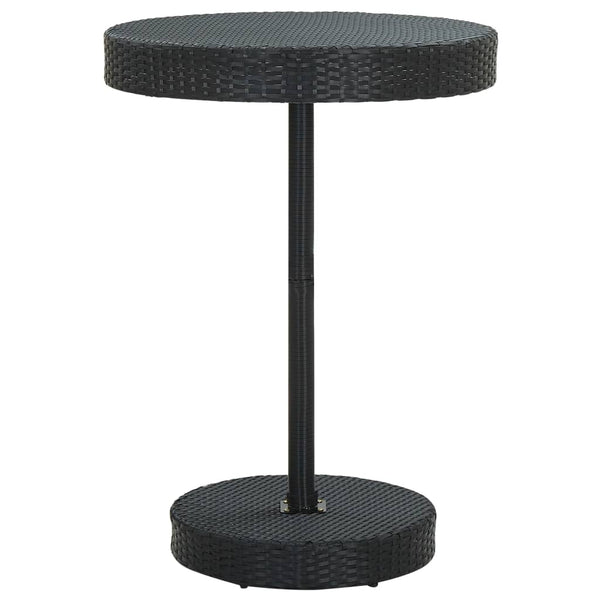 Mesa de jardim 75,5x106 cm vime PE preto