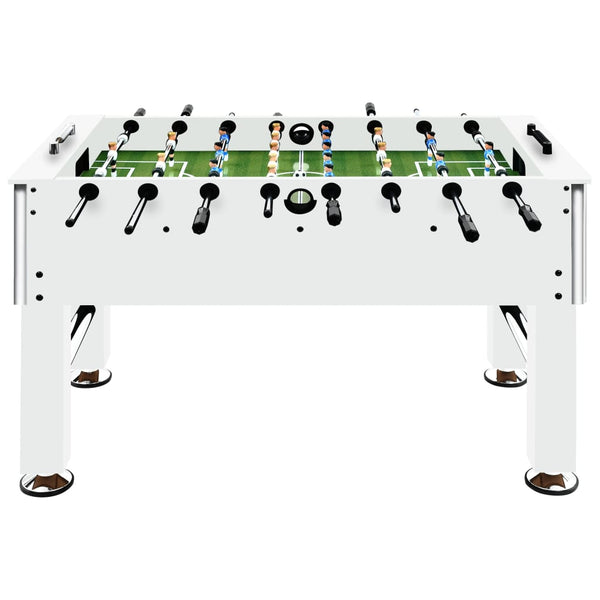 Steel table football 60 kg 140x74.5x87.5 cm white