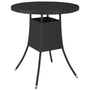 Mesa de jardim 70x70x73 cm vime PE preto