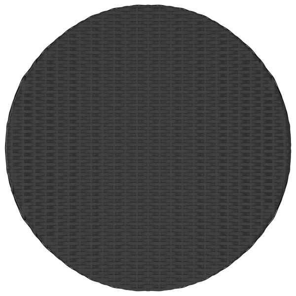 Mesa de centro 68x68x30 cm vime PE preto