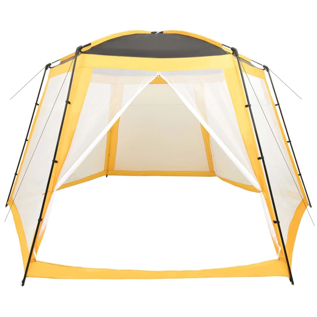 Tenda para piscina 500x433x250 cm tecido amarelo