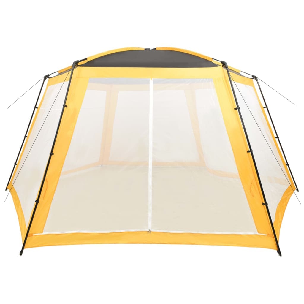 Tenda para piscina 660x580x250 cm tecido amarelo