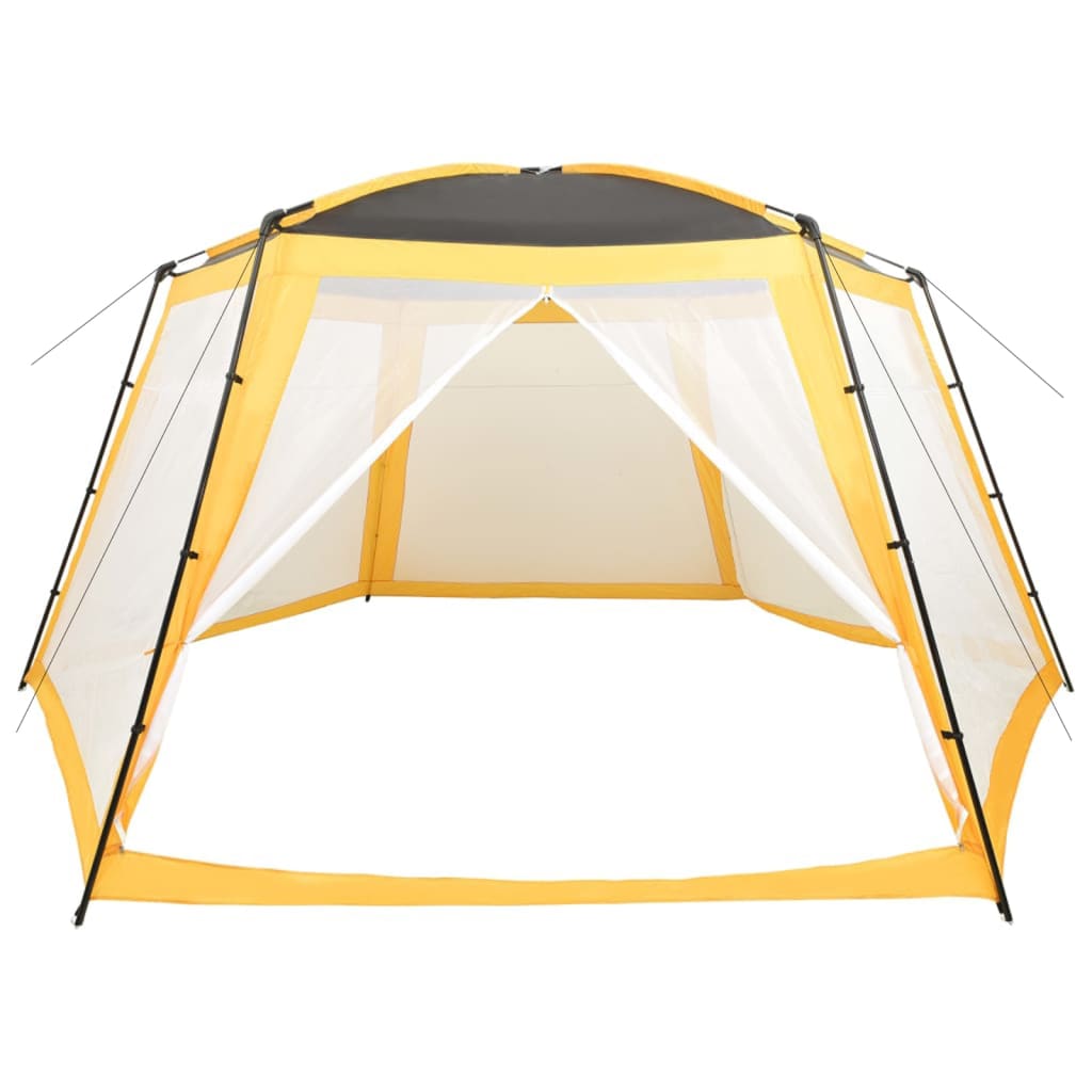 Tenda para piscina 660x580x250 cm tecido amarelo