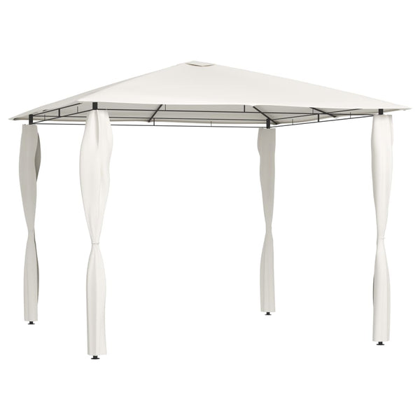 Gazebo 3x3x2,6 m com capas postes 160 g/m² cor creme