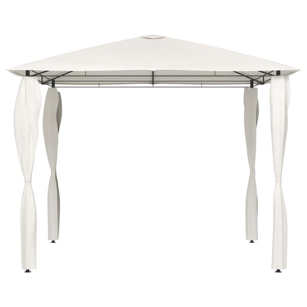 Gazebo 3x3x2,6 m com capas postes 160 g/m² cor creme