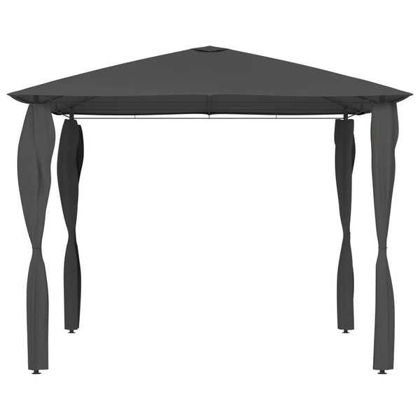 Gazebo 3x3x2,6 m com capas para postes 160 g/m² antracite