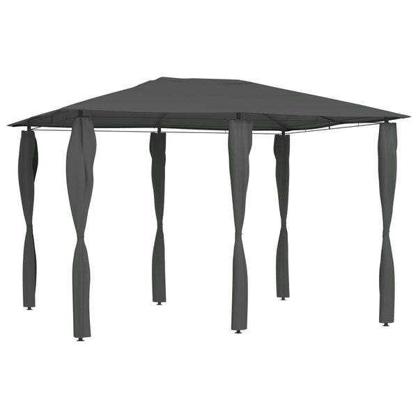 Gazebo 3x4x2,6 m com capas para postes 160 g/m² antracite