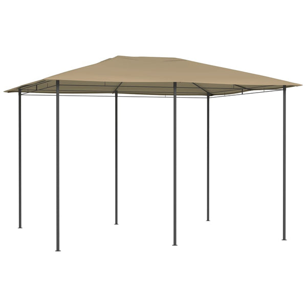 Gazebo 3x4x2,6 m 160 g/m² cinzento-acastanhado