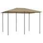 Gazebo 3x4x2,6 m 160 g/m² cinzento-acastanhado