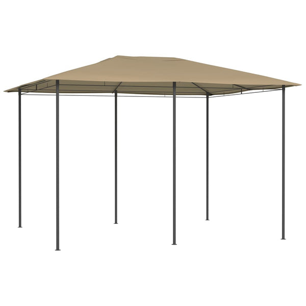 Gazebo 3x4x2,6 m 160 g/m² cinzento-acastanhado