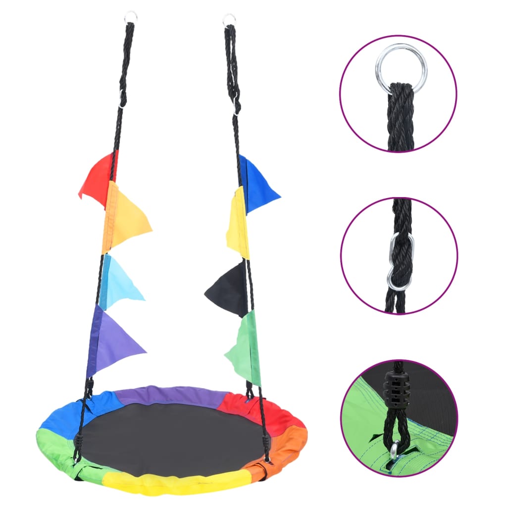 Rainbow swing with flags 100 cm