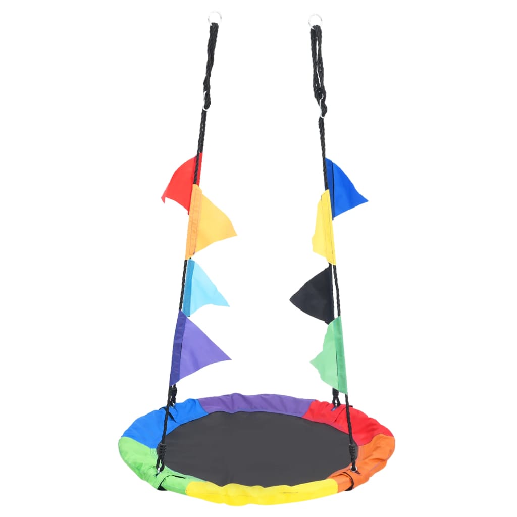 Baloiço arco-íris com bandeiras 100 cm