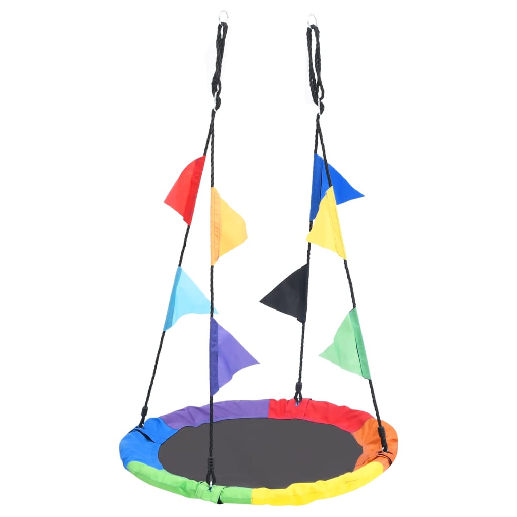 Baloiço arco-íris com bandeiras 100 cm