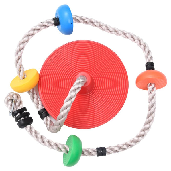 Climbing rope/swing with platforms and disc 200 cm