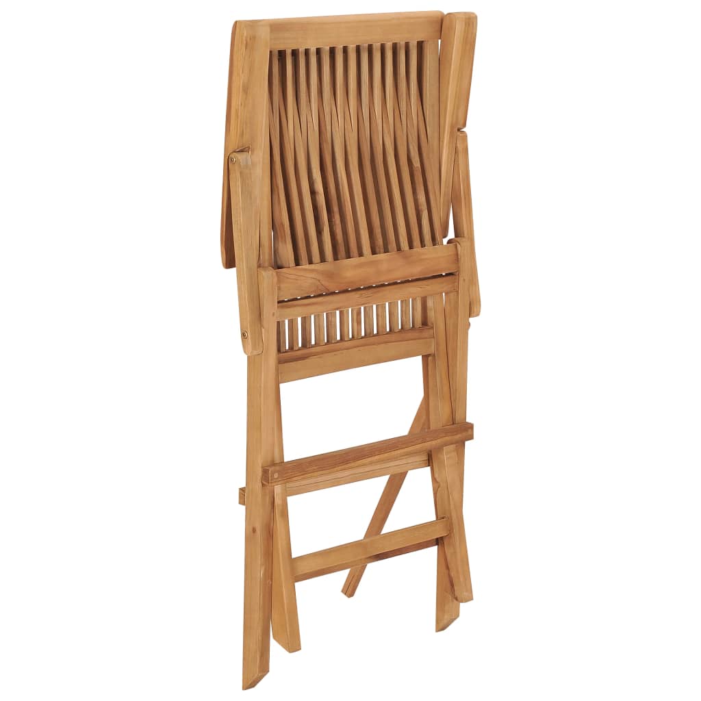 Cadeiras de jardim 8 pcs madeira de teca maciça