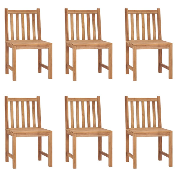 Cadeiras de jardim 6 pcs madeira de teca maciça