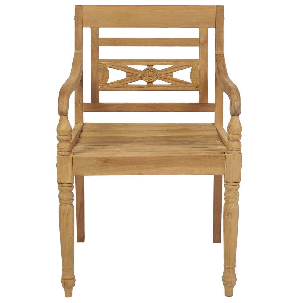 Cadeiras Batávia 4 pcs madeira de teca maciça